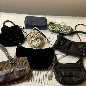 Vera Bradley Floral wrist wallet and Bundle of bags and jewelry holders 8 in all